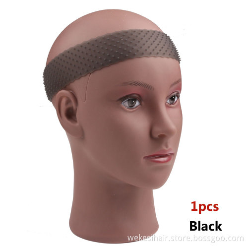 Top Quality Beige Black Non Slip Hair Hand Silicone Wig Band Silicone Wig Grip Headband For Fix Wigs
